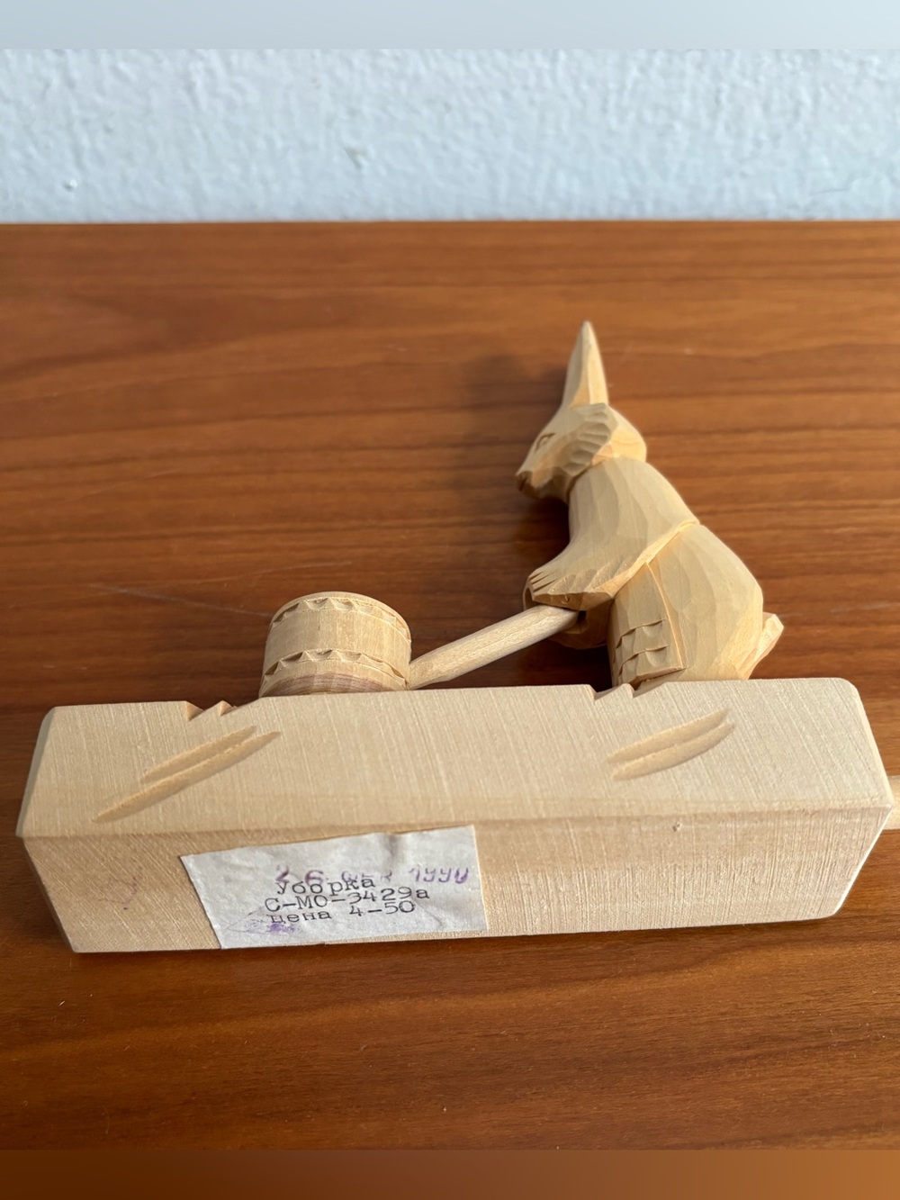 Vintage Russian Bogorodskoye hand-carved wooden motion toy Collectible - Picture 5 of 5